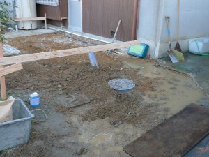 泉佐野市　水廻り増改築　簡易水洗便器　便槽　埋め戻し