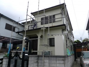 阪南市　屋根・外壁塗り替え工事　足場解体