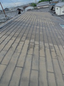 田尻町　屋根カラーベスト塗り替え工事　洗浄