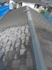 阪南市　屋根塗り替え　 日本ペイント　太陽熱高反射（遮熱）塗料　サーモアイＳｉ　屋根高圧洗浄
