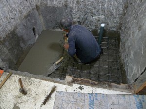 泉南市　浴室リフォーム　システムバス基礎