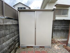 阪南市　舞　目隠しフェンス　物置　設